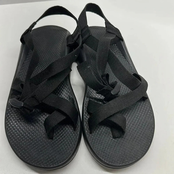 Chaco Z/Cloud Z Cloud Strappy Sandals Solid Black Men's Size 11 - Picture 1 of 9